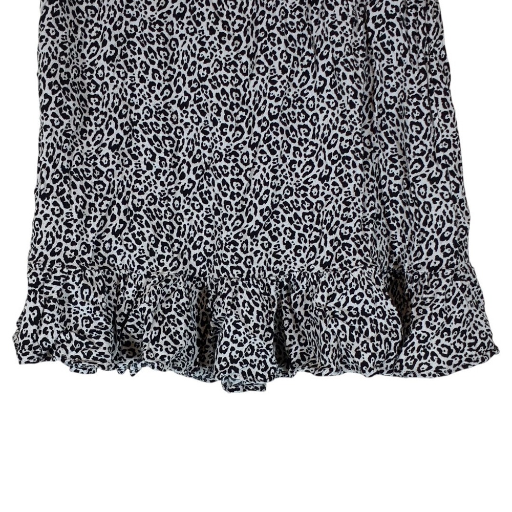 American Eagle Leopard Print Ruffle Mini Skirt Bl… - image 3